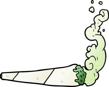 bir insan tarafından çizilmiş marihuana eklem karikatürü