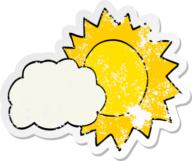 Bir insanın çizdiği karikatür hava durumunun sıkıntılı çıkartması.