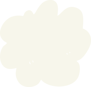 Bir insan tarafından çizilen dekoratif bulut elementinin düz renk çizimi