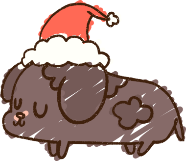 Bir insan tarafından çizilmiş Noel Yavrusu Tebeşiri