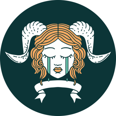 Ağlama ikonu, bir insan tarafından çizilmiş parşömen pankartıyla bağlanıyor.