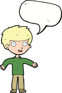 Bir insan tarafından çizilmiş konuşma balonlu mutlu adam çizgi filmi.