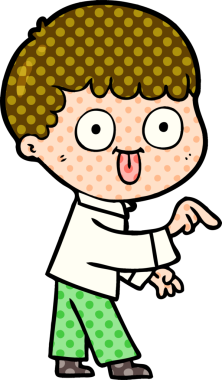 Bir insan tarafından çizilmiş çizgi film adamı.