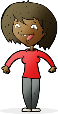 Bir insan tarafından çizilmiş heyecanlı bir karikatür.