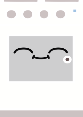 Bir insan tarafından çizilmiş mutfak fırınının düz renkli retro karikatürü