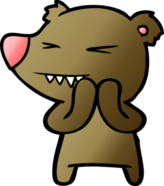 Bir insan tarafından çizilmiş bir çizgi film karakteri.