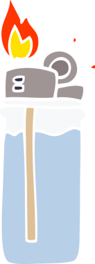 Bir insan tarafından çizilmiş tek kullanımlık karalama çakmağı.