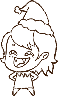 Bir insan tarafından çizilmiş Noel Vampiri Kömürü