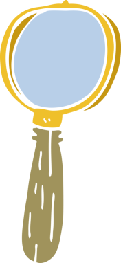 Bir insan tarafından çizilmiş karalama büyüteç.