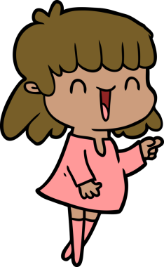 Bir insan tarafından çizilmiş karikatür kadın.