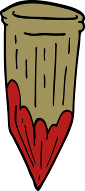 Bir insan tarafından çizilmiş karalama vampir kazığı.