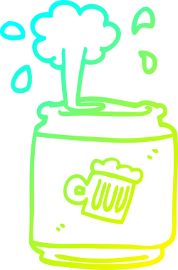 Bir insan tarafından çizilmiş bira kutusunun soğuk gradyan çizgisi.