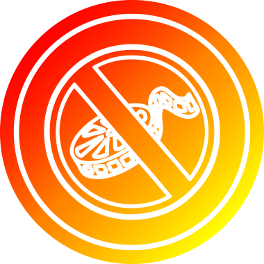 Bir insan tarafından çizilen sıcak gradyan bitiş çizili dairesel bir simge yok