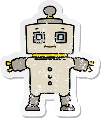 Bir insan tarafından çizilmiş garip bir el çiziminin sıkıntılı çıkartması.