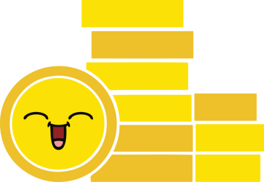 Bir insan tarafından çizilmiş paraların düz renkli retro karikatürü