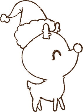 Bir insan tarafından çizilmiş Noel Ren Geyiği Kömürü