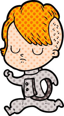 Bir insan tarafından çizilmiş karikatür kadın.