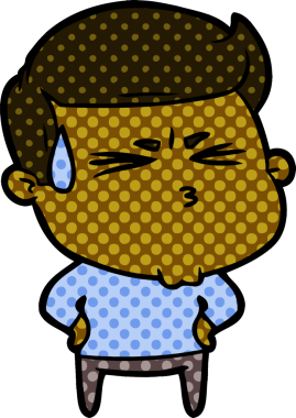 Bir insan tarafından çizilmiş, hayal kırıklığına uğramış bir adam.