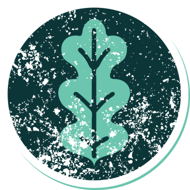 Bir insan tarafından çizilmiş yaprağın sembolik dövmeli görüntüsü