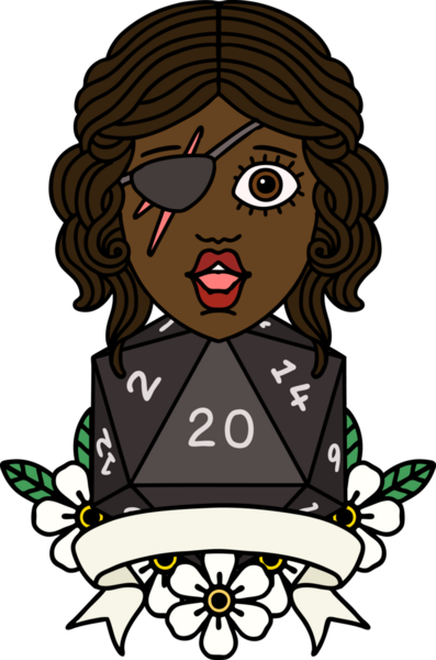 Retro Dövme Tarzı Bir insan tarafından çizilmiş 20 zarlı düzenbaz insan