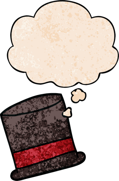 Bir insan tarafından çizilmiş grunge desenli düşünce baloncuklu çizgi film şapkası.