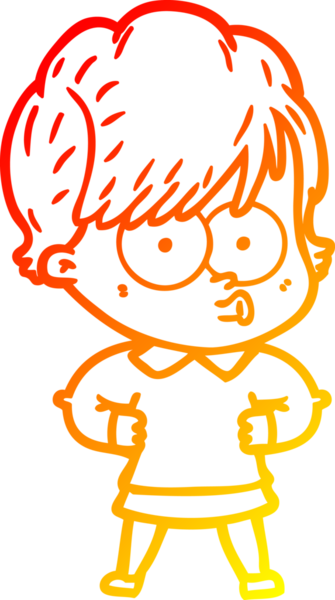 Bir insan tarafından çizilmiş bir karikatür kadın çizimi