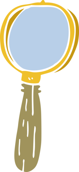 Bir insan tarafından çizilmiş karalama büyüteç.