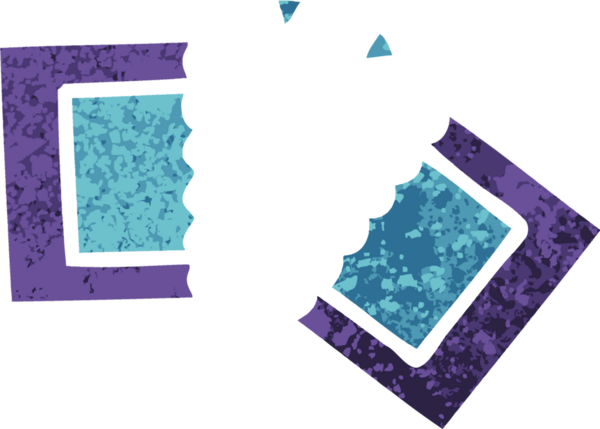 Bir insan tarafından çizilmiş bir sinema biletinin retro çizim tarzı karikatürü.