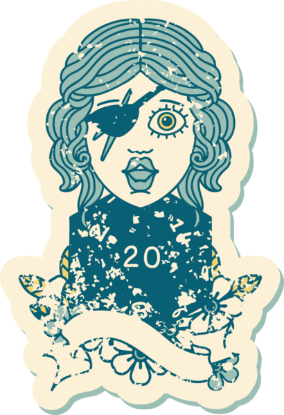 Retro Dövme Tarzı Bir insan tarafından çizilmiş 20 zarlı düzenbaz insan