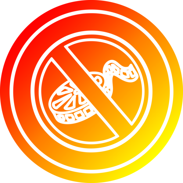 Bir insan tarafından çizilen sıcak gradyan bitiş çizili dairesel bir simge yok