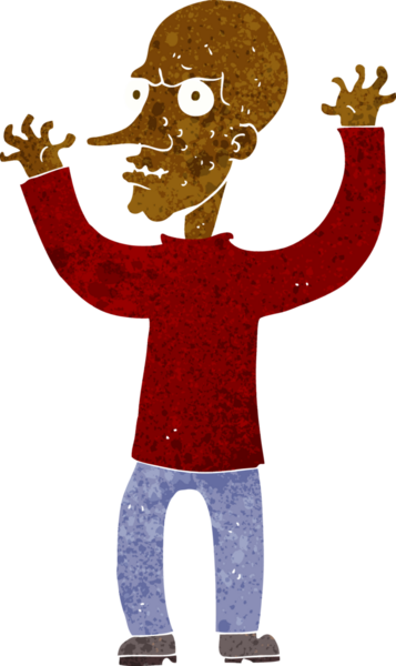 Bir insan tarafından çizilmiş kötü adam çizgi filmi