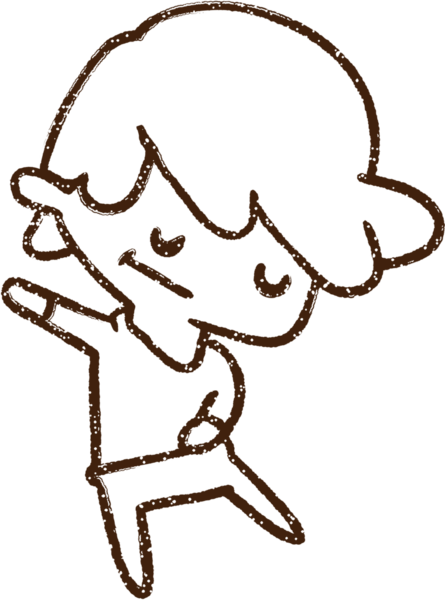 Bir insan tarafından çizilen Dans Eden Çocuk Kömürü