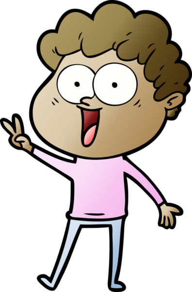 Bir insan tarafından çizilmiş mutlu bir adam.