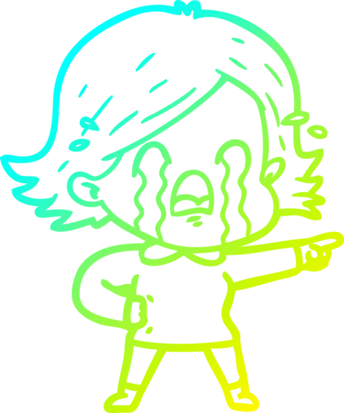 Bir insan tarafından çizilmiş ağlayan bir karikatür çizimi.