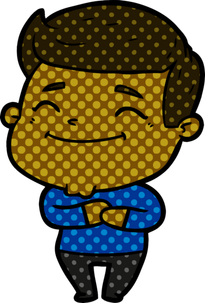 Bir insan tarafından çizilmiş mutlu çizgi film adamı.