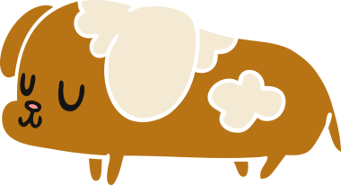 Bir insan tarafından çizilmiş sevimli bir köpeğin çizimi.