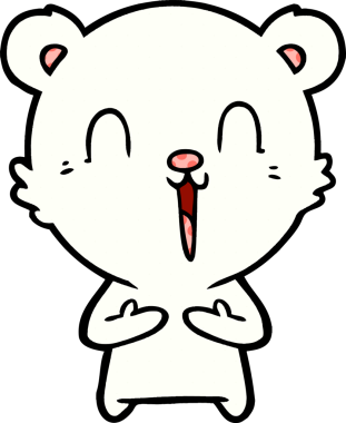 Bir insan tarafından çizilmiş kutup ayısı karikatürü