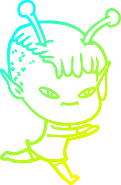 Bir insan tarafından çizilmiş, soğuk bir çizgi roman çizimi.