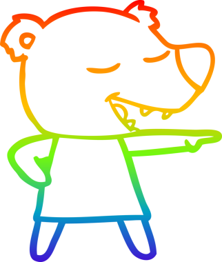 gökkuşağı gradyan çizgi çizimi bir insan tarafından çizilmiş bir çizgi ayı