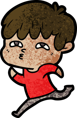 Bir insan tarafından çizilmiş garip bir adam.