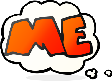 Bir insan tarafından çizilmiş serbest çizim baloncuk karikatür ME sembolü