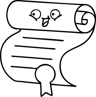 Bir insan tarafından çizilen sözleşmenin çizgi çizimi