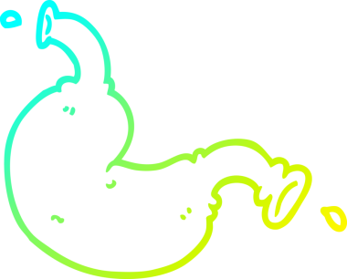 Bir insan tarafından çizilmiş bir karikatür organı çizimi