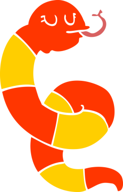 Bir insan tarafından çizilmiş zehirli bir yılan.