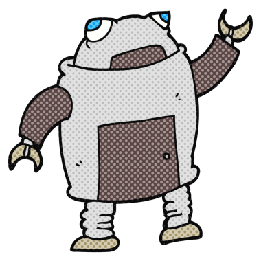 Bir insan tarafından çizilmiş serbest çizim robot.