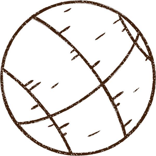 Basketbol Kömürü Bir insan tarafından çizilmiş