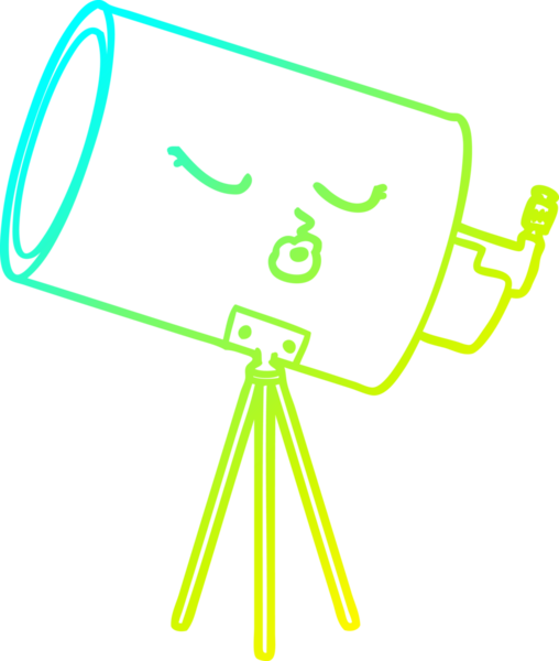 Bir insan tarafından çizilmiş bir çizgi teleskop çizimi.