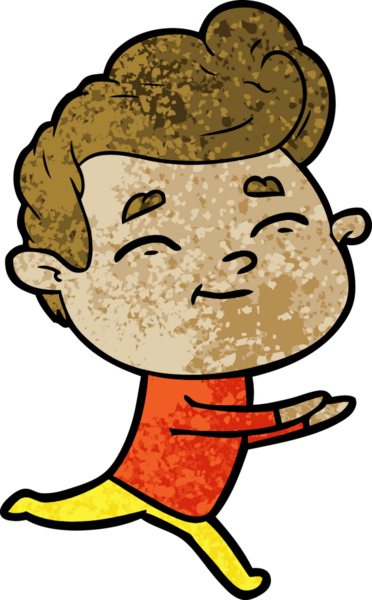 Bir insan tarafından çizilmiş bir karikatür adam.