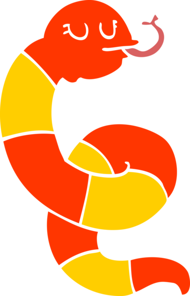 Bir insan tarafından çizilmiş zehirli bir yılan.