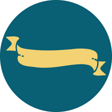 Bir insan tarafından çizilmiş bir pankartın ikonik dövme şekli